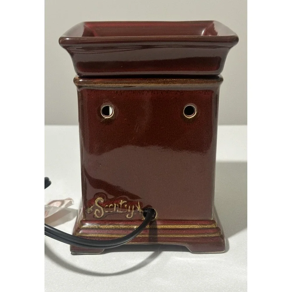 Scentsy Gallery Collection Classic‎ Brick Red Warmer Light Wax Warmer Retired